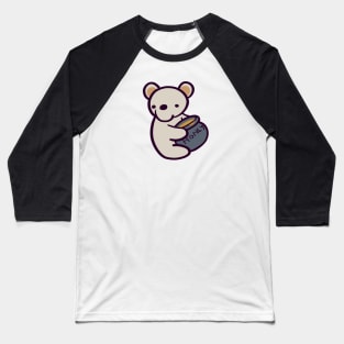 Polar Bear with Jar of Honey Baseball T-Shirt